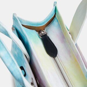 Cargo Tote Bag 26 With Rainbow Tie Dye Print Denim